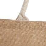 Jute Shopper Tote with Recycled Cotton Pocket - 6