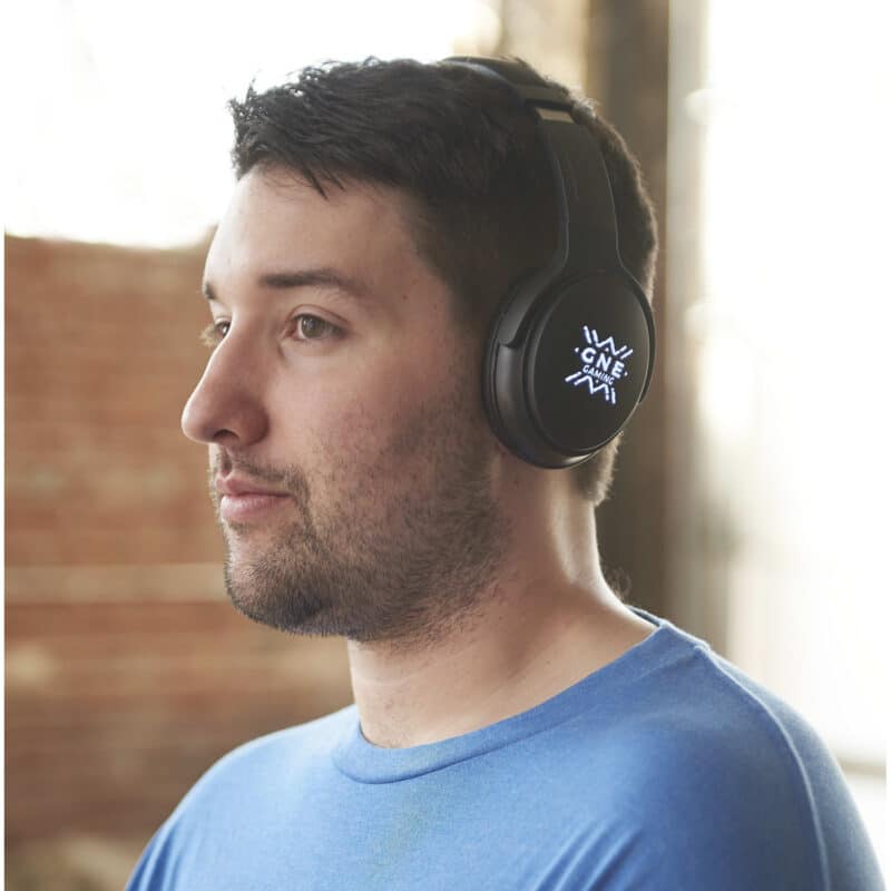 Light Up Logo Bluetooth Headphones - 6