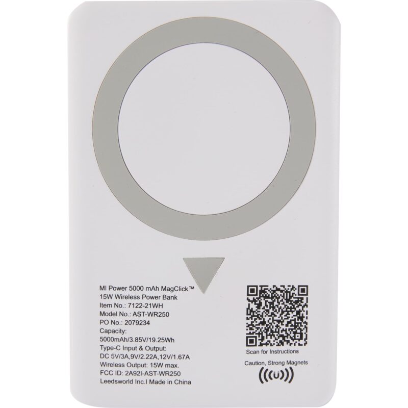 MI Power 5000 mAh MagClick™ 15W Wireless Power Bank - 7