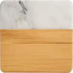 Marble and Bamboo Coaster Set - 1