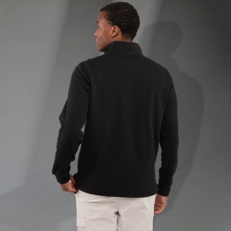 Men's HUDSON Eco Knit Quarter Zip Ribbed Sweater - 3