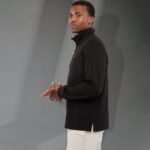 Men's HUDSON Eco Knit Quarter Zip Ribbed Sweater - 9