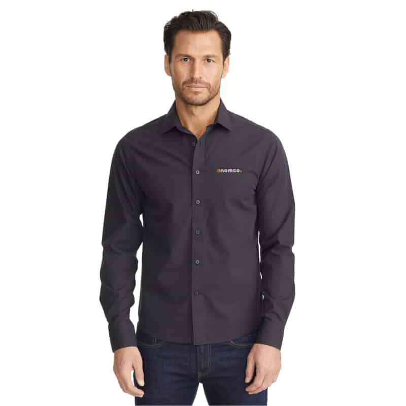 Men's UNTUCKit Black Stone Wrinkle-Free Long Sleeve Slim-Fit Button Up Shirt - 2