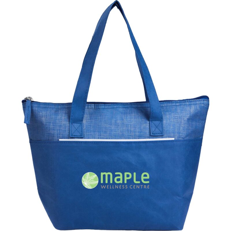 Mist Recycled 9-Can Non-Woven Tote Cooler - 8