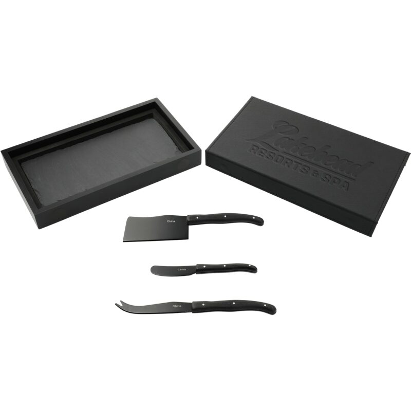 Modena Black Cheese & Serving Set - 2