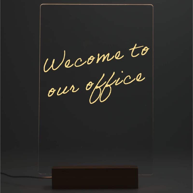 Note Brite Light-Up Acrylic Dry Erase Board - 8