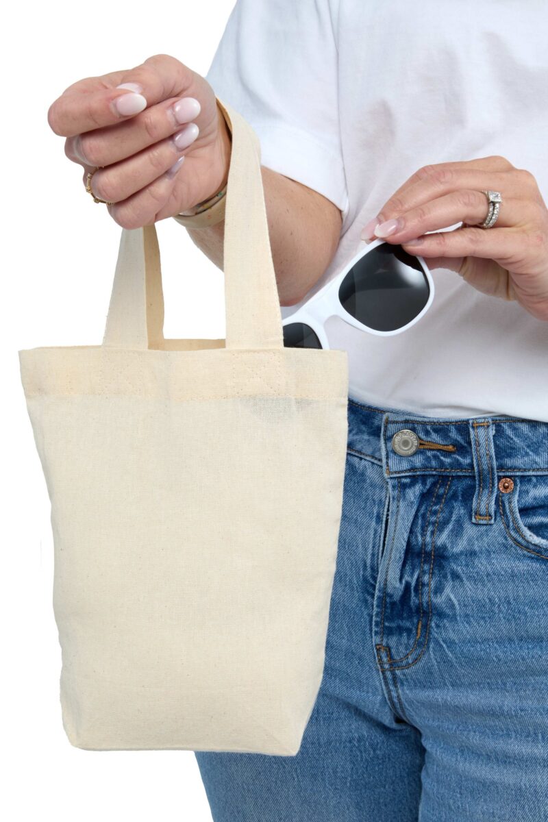 Organic 4oz Cotton Mini Tote - 9