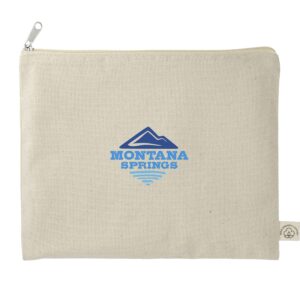 Organic 8oz Cotton Flat Travel Pouch