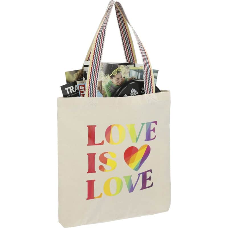 Rainbow Recycled 6oz Cotton Convention Tote - 2