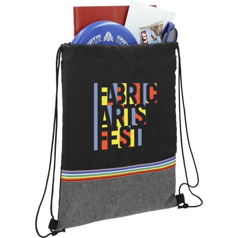 Rainbow rPET Drawstring Bag - 4