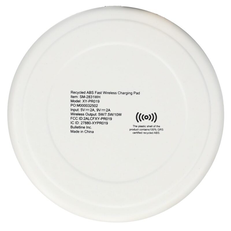 Recycled ABS Fast Wireless Charging Pad - 8