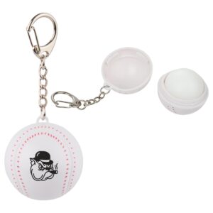 Recycled Baseball SPF15 Lip Balm Keychain