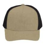 Recycled Cotton Canvas 5 Panel Mesh Back Ballcap - 1