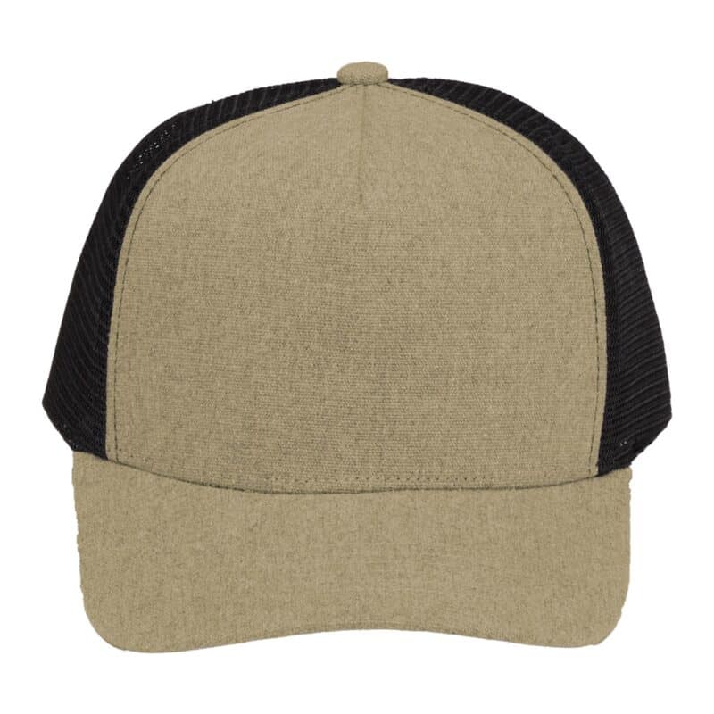 Recycled Cotton Canvas 5 Panel Mesh Back Ballcap - 1