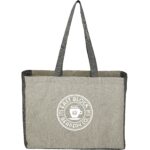 Recycled Cotton Contrast Side Shopper Tote
