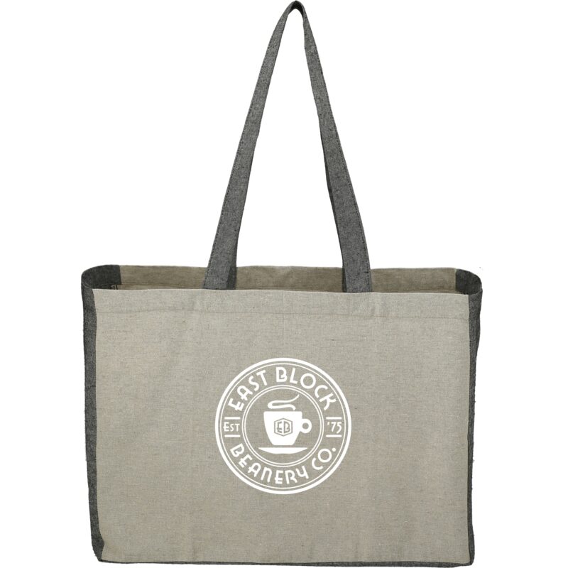 Recycled Cotton Contrast Side Shopper Tote - 4