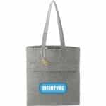 Recycled Cotton Herringbone Tote w/Zip Pocket 7oz - 4