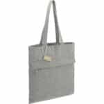 Recycled Cotton Herringbone Tote w/Zip Pocket 7oz - 5