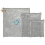 Recycled Cotton Mesh Cinch Pouch Set - 2