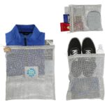Recycled Cotton Mesh Cinch Pouch Set - 3