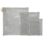 Recycled Cotton Mesh Cinch Pouch Set - 4