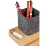 Recycled Felt & Bamboo Pen Holder - 5