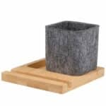 Recycled Felt & Bamboo Pen Holder - 6