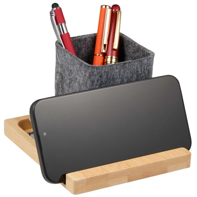 Recycled Felt & Bamboo Pen Holder - 7