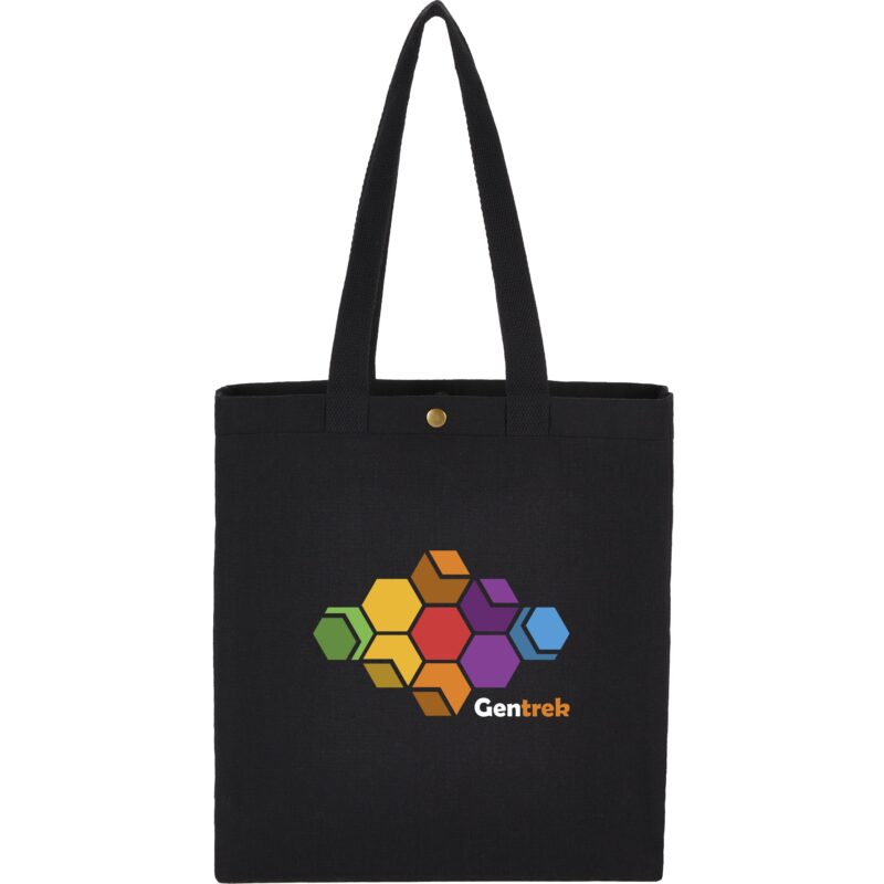 Repose 10oz Recycled Cotton Box Tote w/Snap - 2
