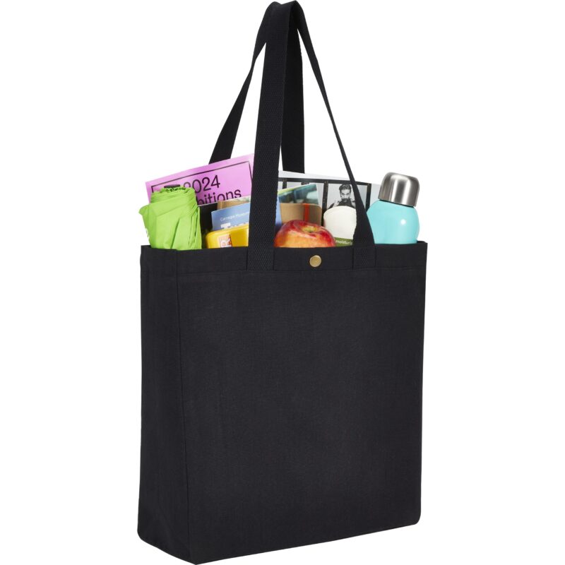 Repose 10oz Recycled Cotton Box Tote w/Snap - 4