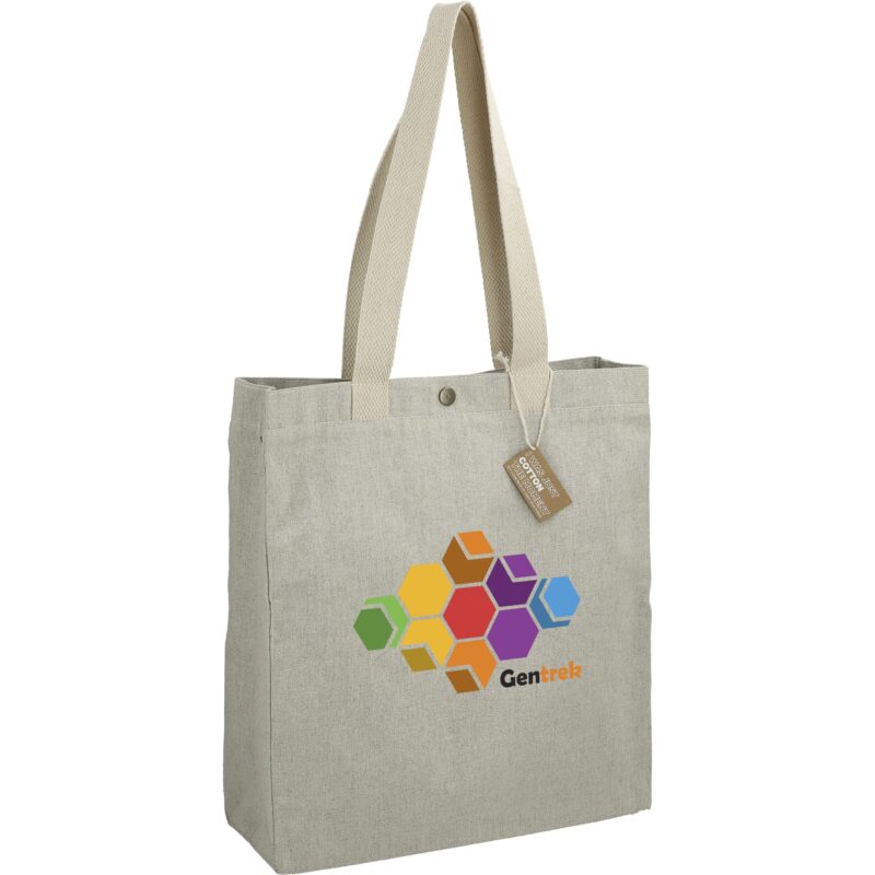 Repose 10oz Recycled Cotton Box Tote w/Snap - 6