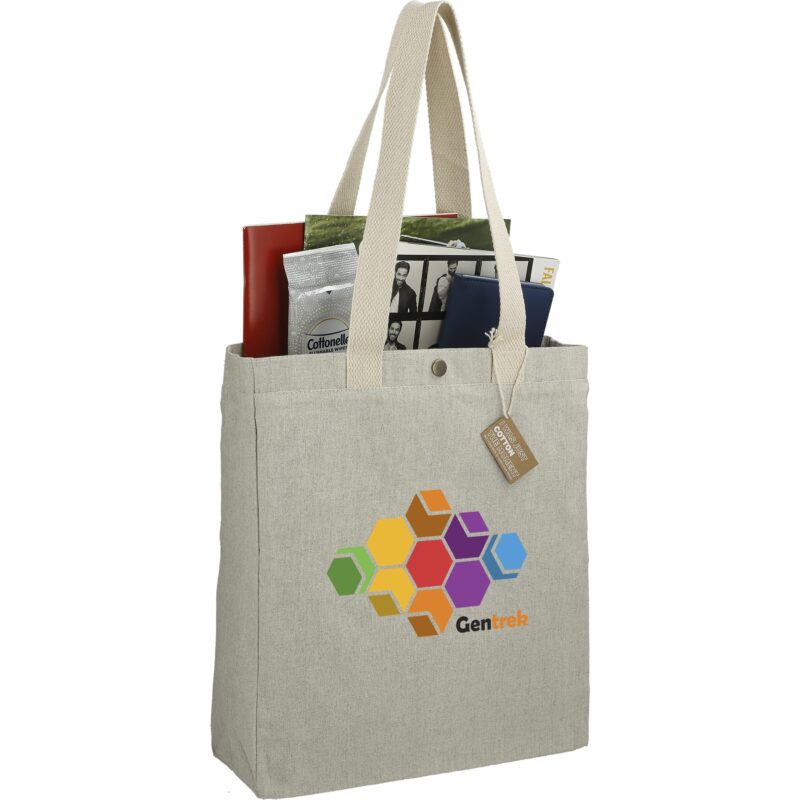 Repose 10oz Recycled Cotton Box Tote w/Snap - 7