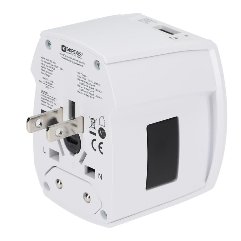 SKROSS World Travel Adapter MUV USB Type A & Type C - 9