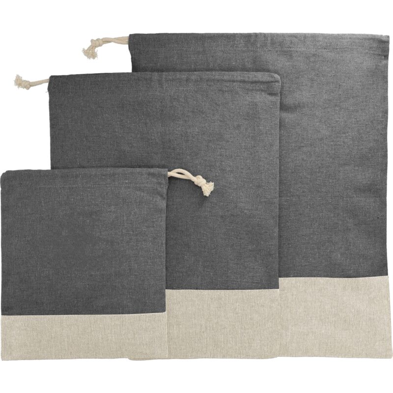 Split Recycled 3pc Travel Pouch Set - 4