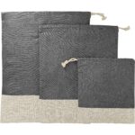 Split Recycled 3pc Travel Pouch Set - 6