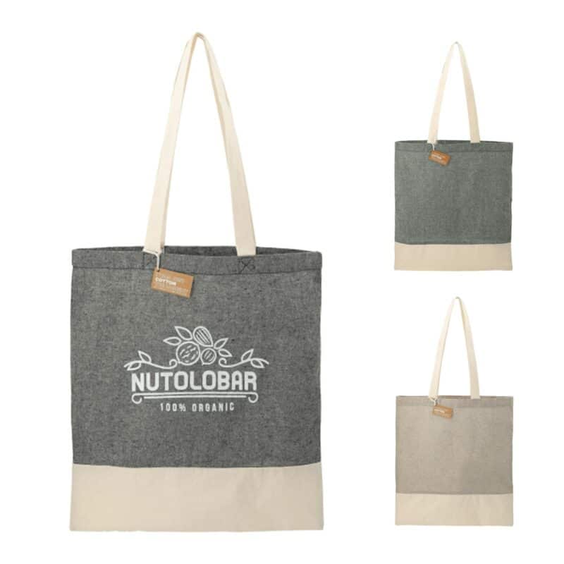 Split Recycled 5oz Cotton Twill Convention Tote - 5