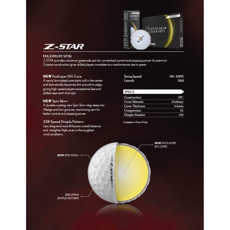 Srixon Z-STAR Golf Balls - 12 Pack - 8