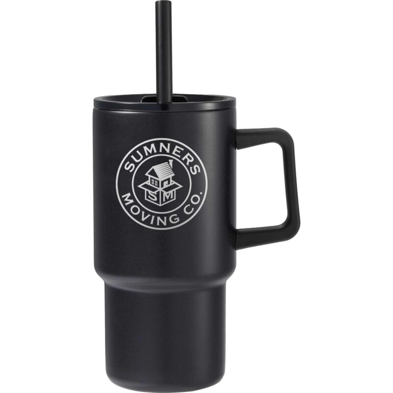 Summit 18oz Recycled Vacuum Insulated Mug w/ Straw - 3