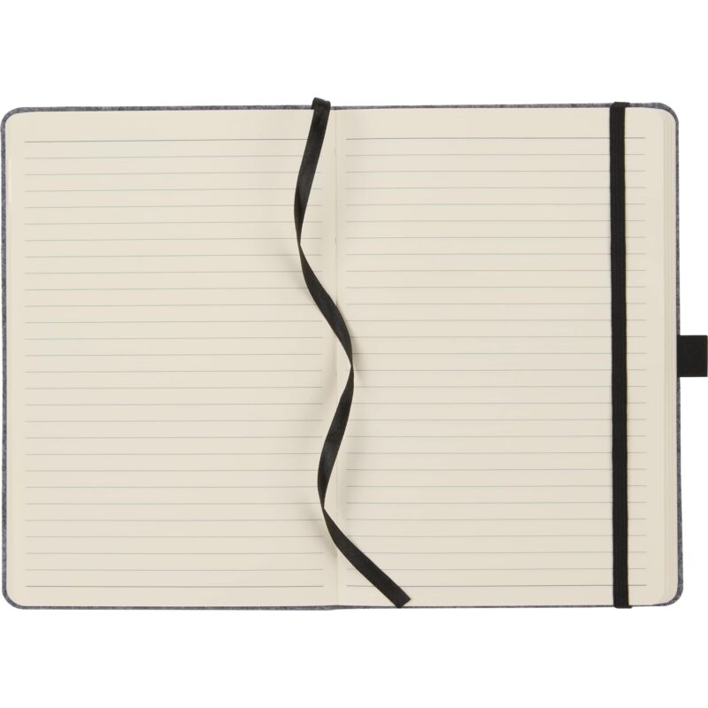 THE GOODS™ Recycled Felt 8'' x 5.5'' Bound Notebook - 4