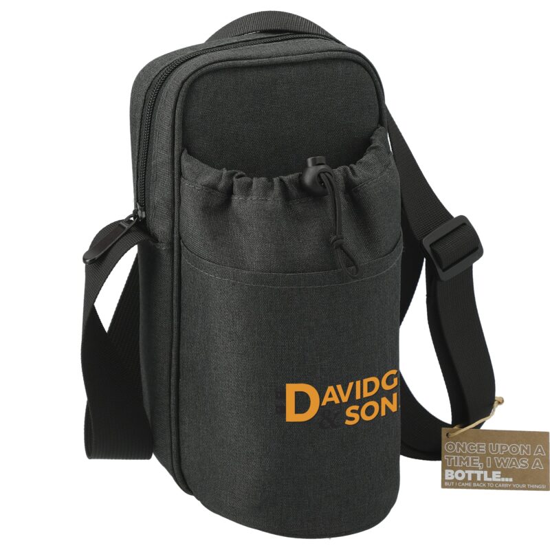 Traver rPET Adjustable Bottle Sling Cooler w/Pouch - 2