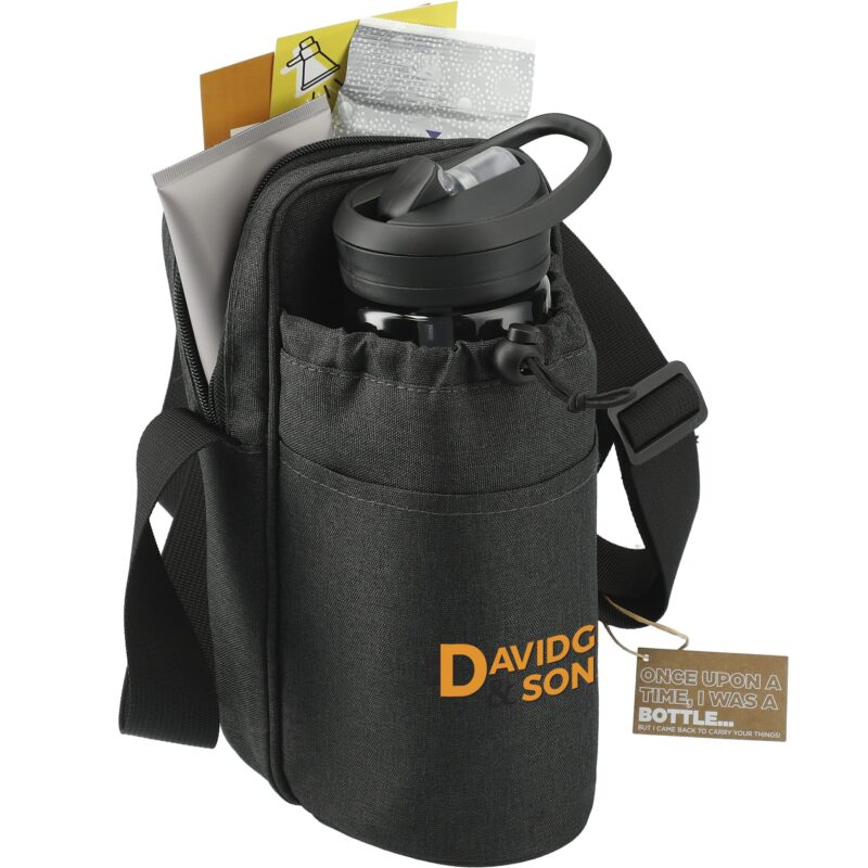 Traver rPET Adjustable Bottle Sling Cooler w/Pouch - 3