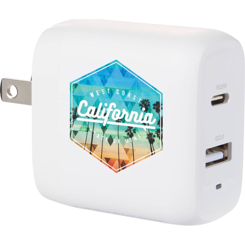 UL Listed 20W Dual USB A and C Wall Charger - 2