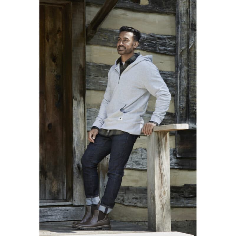 Unisex Roots73 CANMORE Eco French Terry Quarter Zip Hoodie - 9