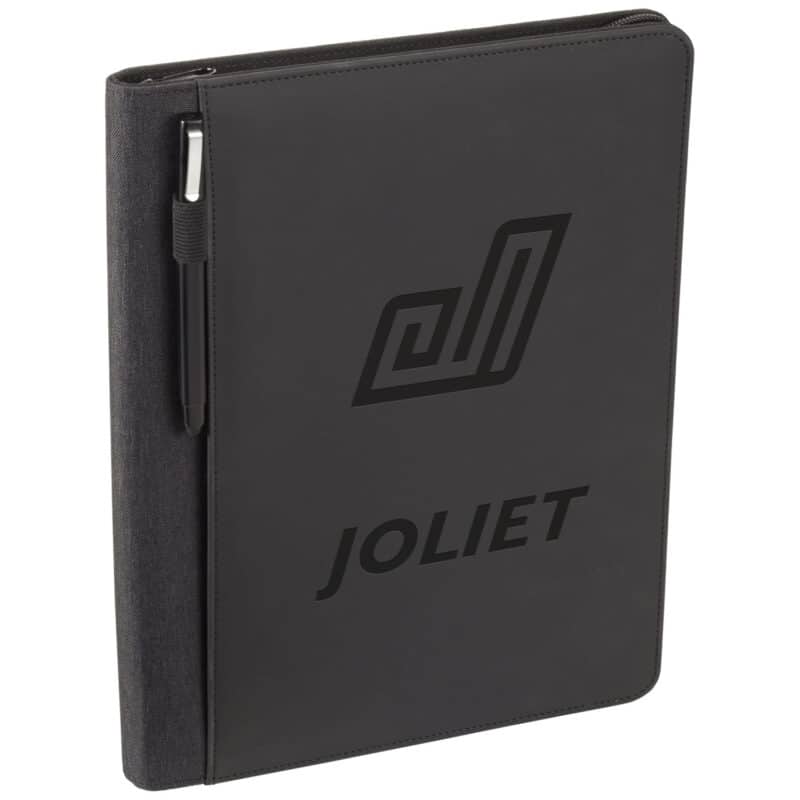 Vienna Heathered Zippered Padfolio with FSC® Mix Paper - 2