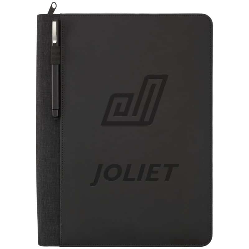 Vienna Heathered Zippered Padfolio with FSC® Mix Paper - 3