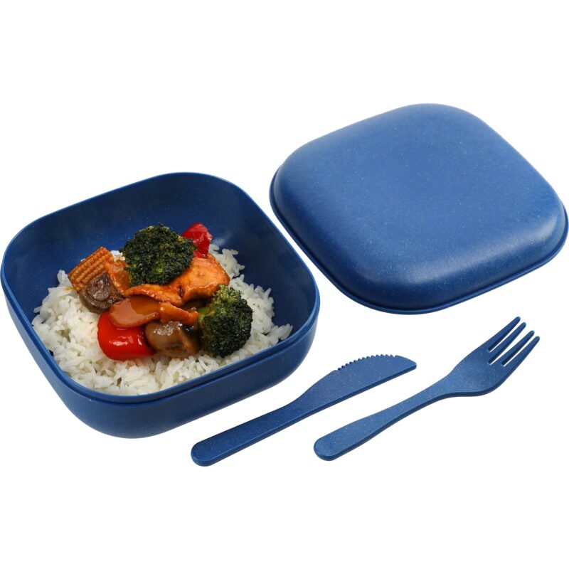 Wheat Straw Food Storage with Utensils - 8