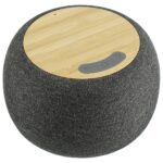 Wireless Charging Garm Fabric & Bamboo Bluetooth Speaker - 5
