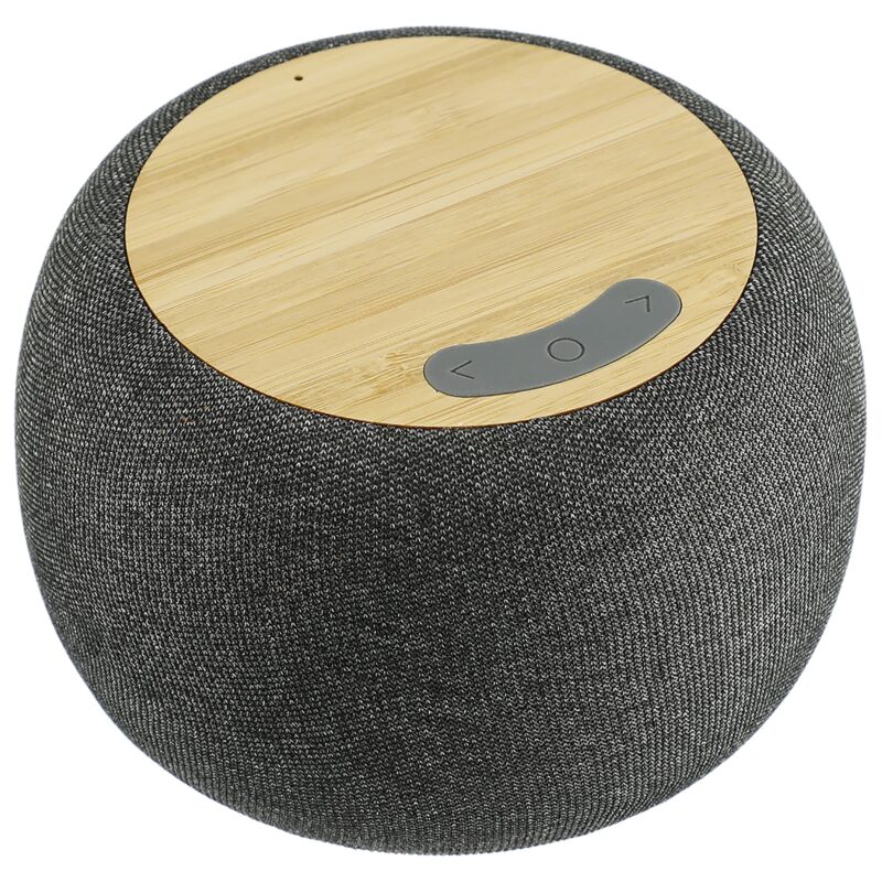 Wireless Charging Garm Fabric & Bamboo Bluetooth Speaker - 5