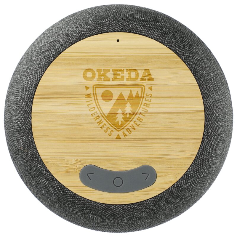 Wireless Charging Garm Fabric & Bamboo Bluetooth Speaker - 7