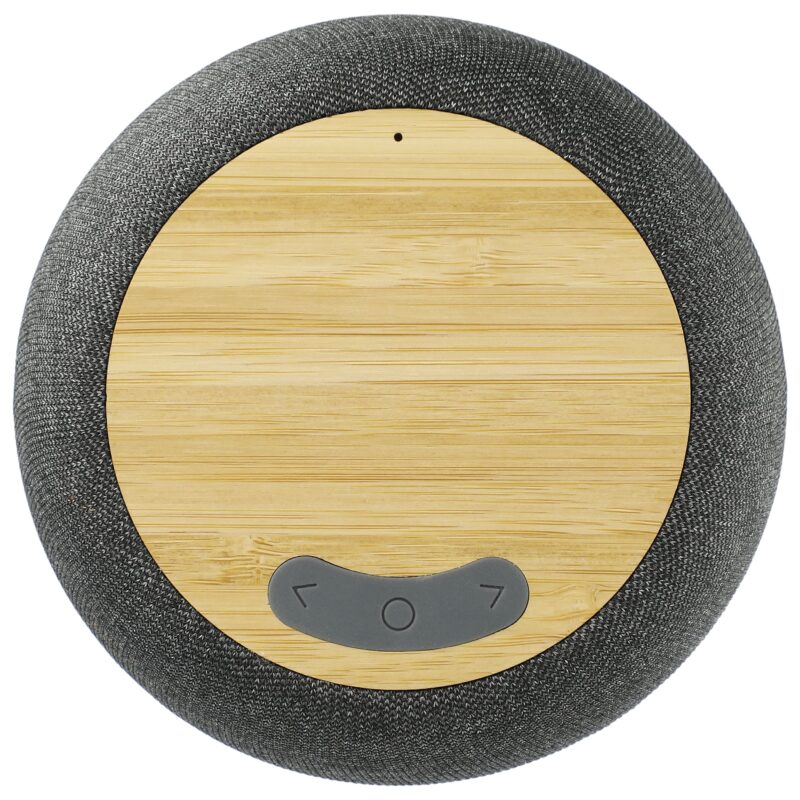 Wireless Charging Garm Fabric & Bamboo Bluetooth Speaker - 8